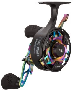 13 Fishing FreeFall Carbon - Inline Ice Fishing Reel - Trick Shop Edition -Built 13 Fishing Tough. 13 fishing freefall carbon inline ice fishing reel trick shop edition back