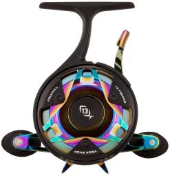13 Fishing FreeFall Carbon - Inline Ice Fishing Reel - Trick Shop Edition -Built 13 Fishing Tough. 13 fishing freefall carbon inline ice fishing reel trick shop edition side