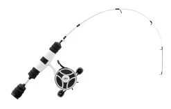 13 Fishing - FreeFall Ghost / Fate V3 Ice Combo 27" L (Light) - Tickle Stick Tip With Tennessee Handle And Evolve Reel Wraps - LH Retrieve