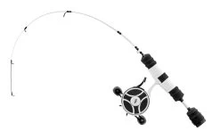 13 Fishing - FreeFall Ghost / Fate V3 Ice Combo 27" UL (Ultra Light) - Tickle Stick Tip With Tennessee Handle And Evolve Reel Wraps - RH Retrieve